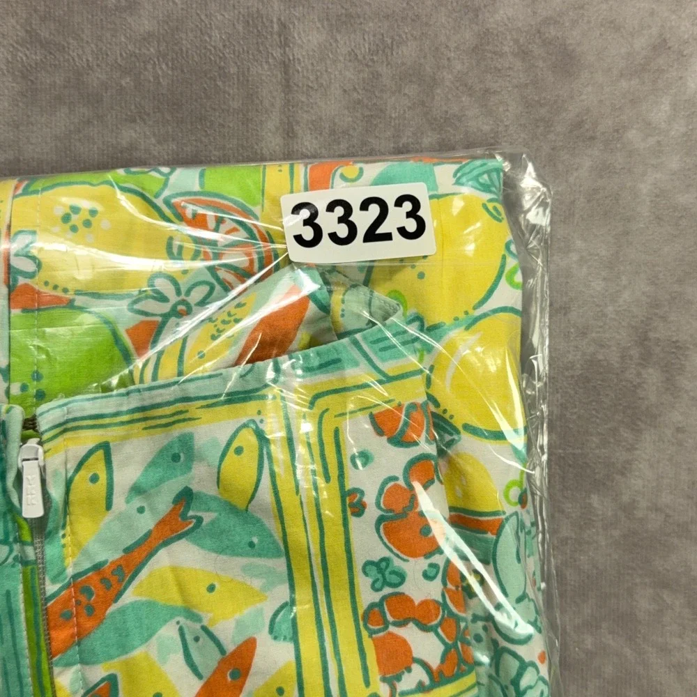 Lilly Pulitzer Shift Dress Cotton Sea Life Tropical Print Size 2 Green Multi - Picture 6 of 6